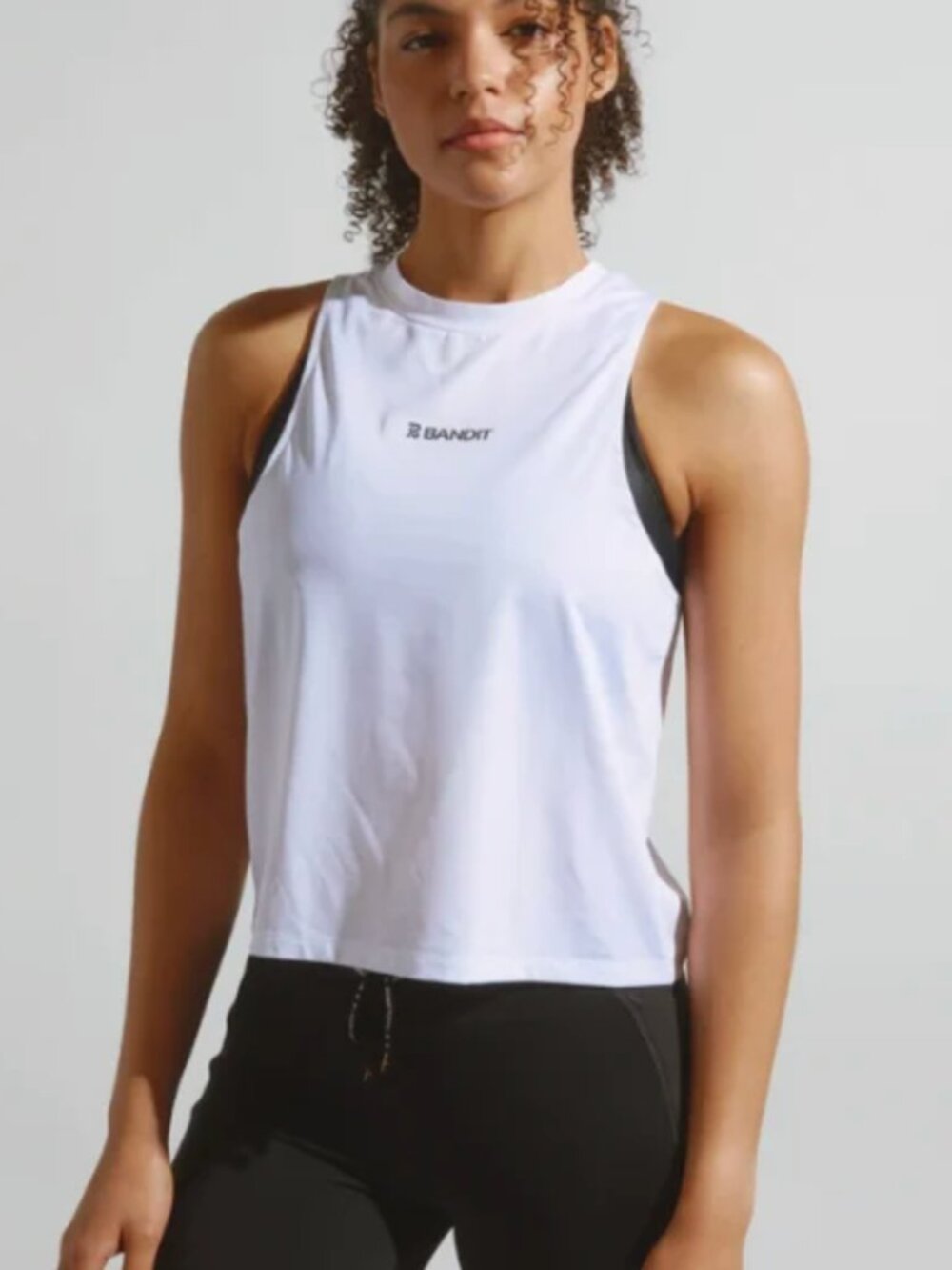 Bandit Women's Airware Performance Tank White Running Lightweight Race Top Small